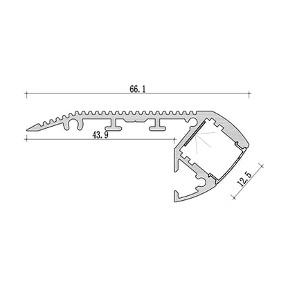  Stair Nosing LED Aluminium Profile 66x27mm (134)