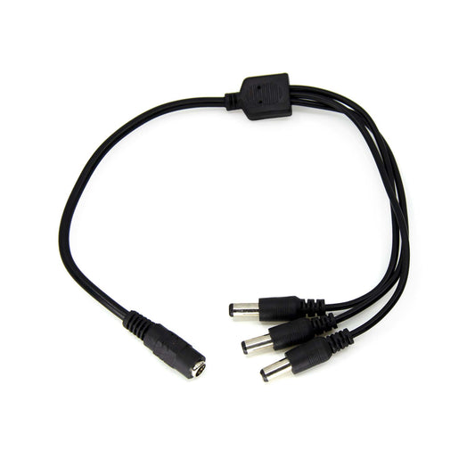  1 Female To 3 Male 5.5mmx2.1mm DC Power Splitter Cable