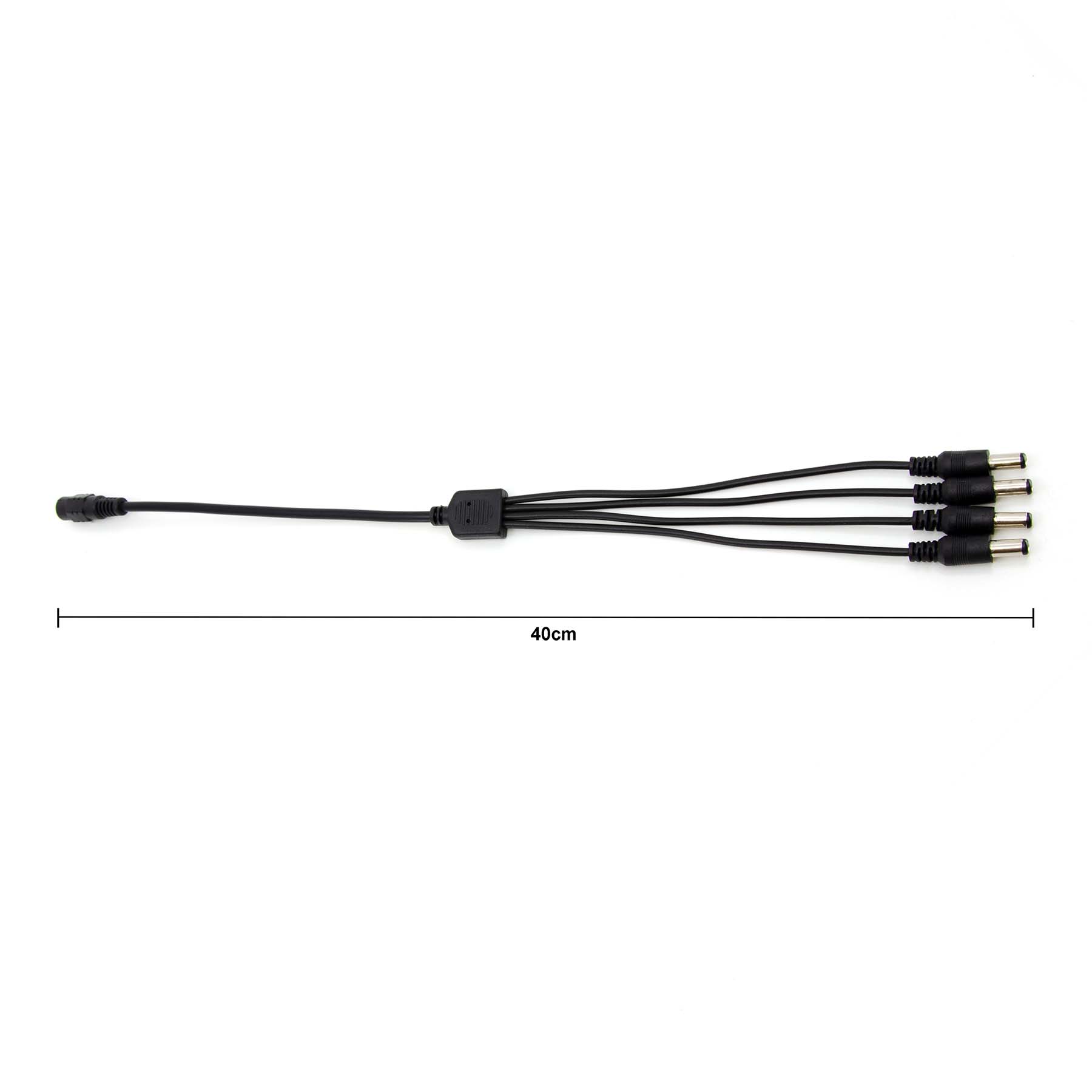  1 Female To 4 Male 5.5mmx2.1mm DC Power Splitter Cable