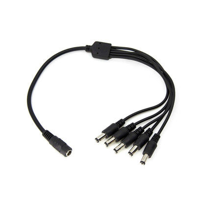  1 Female To 5 Male 5.5mmx2.1mm DC Power Splitter Cable
