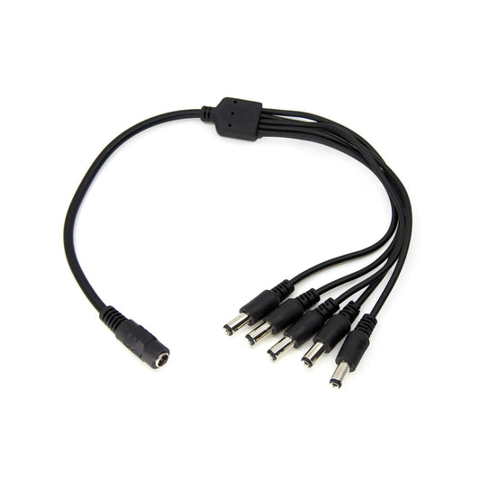  1 Female To 5 Male 5.5mmx2.1mm DC Power Splitter Cable