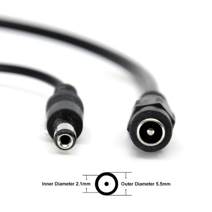  1 Female To 8 Male 5.5mmx2.1mm DC Power Splitter Cable