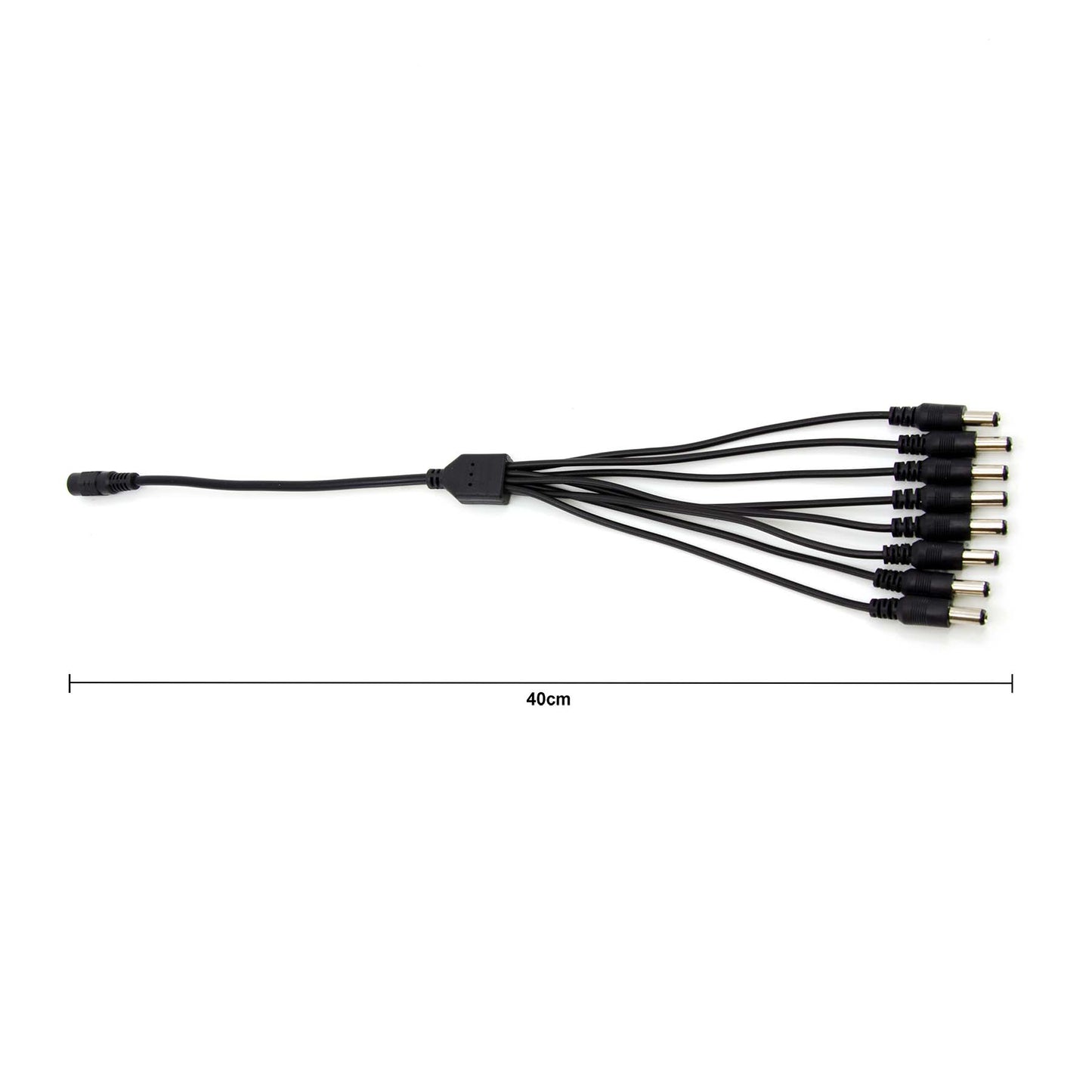  1 Female To 8 Male 5.5mmx2.1mm DC Power Splitter Cable