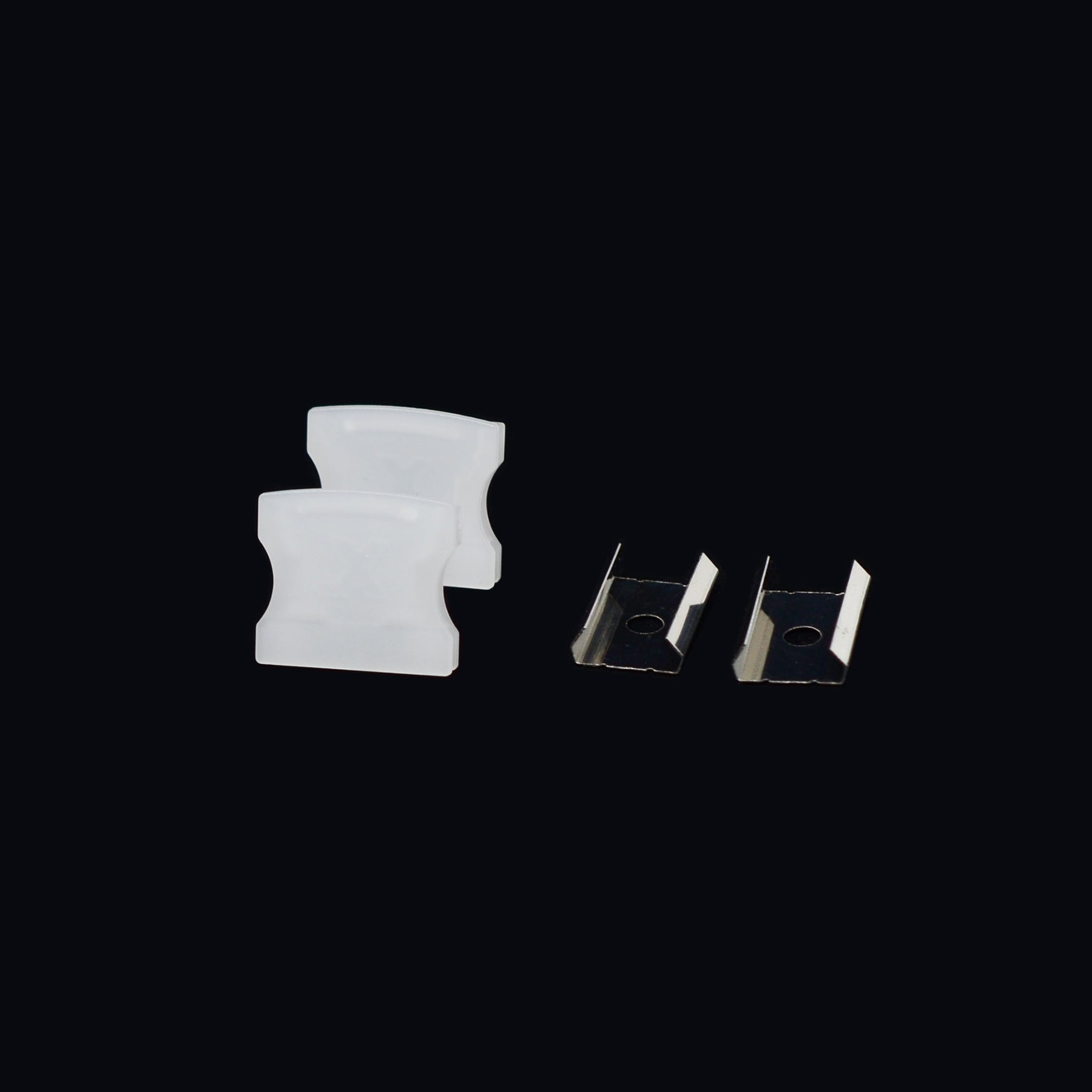  Surface Mounted Invisible Brackets LED Aluminium Profile 17x14.3mm (571)