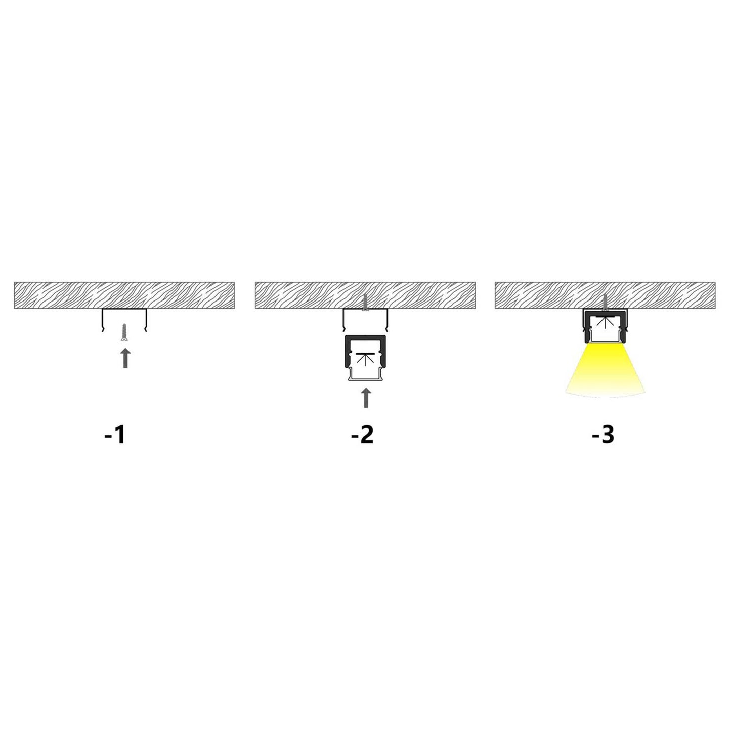  Surface Mounted LED Aluminium Profile 12.5x10mm (546)