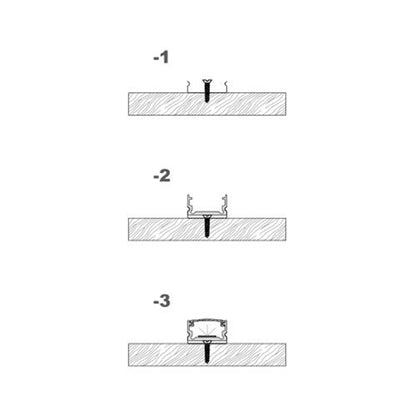  Surface Mounted LED Aluminium Profile 13.1x8mm (107-M1308)
