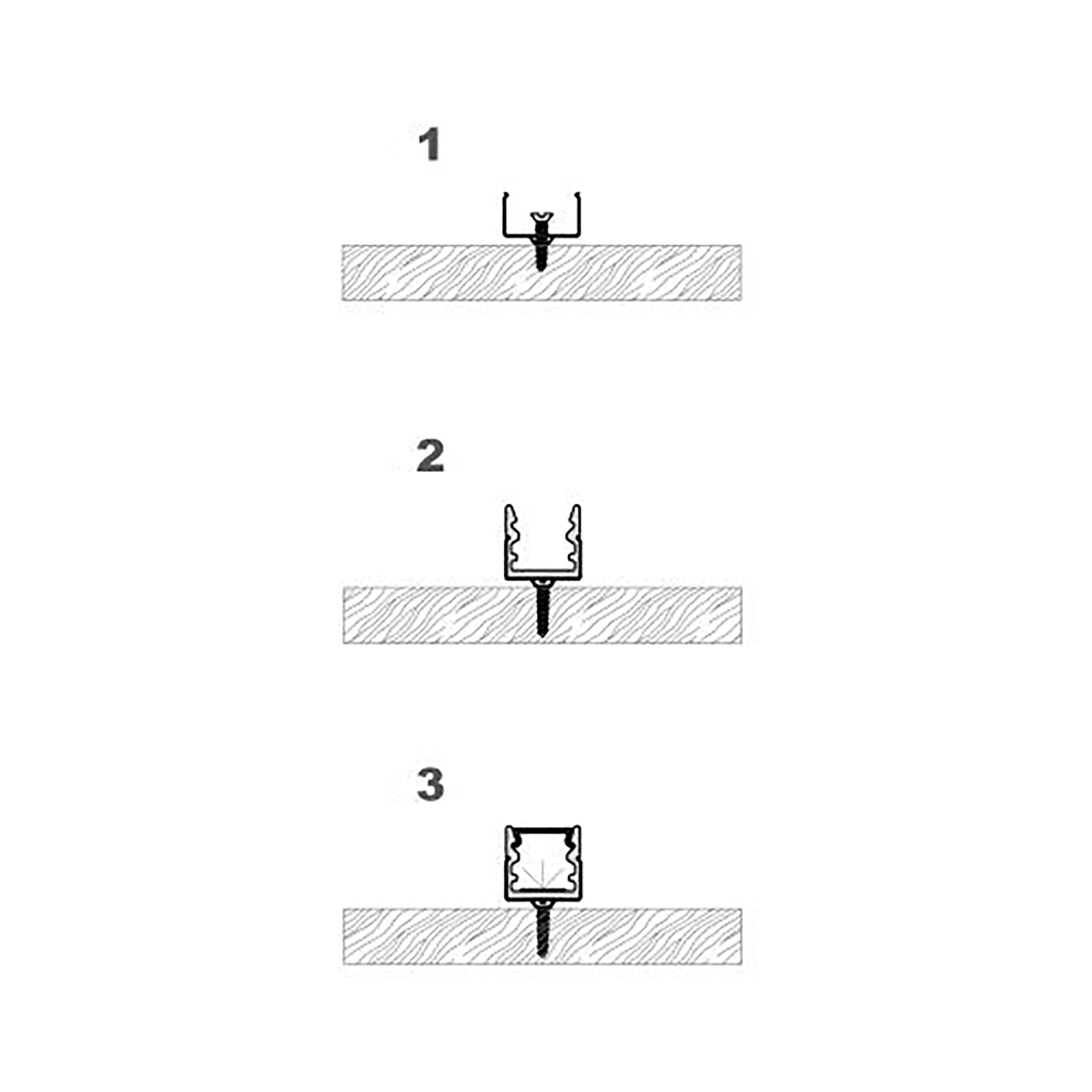  Surface Mounted LED Aluminium Profile 10x10mm (196-M1010)