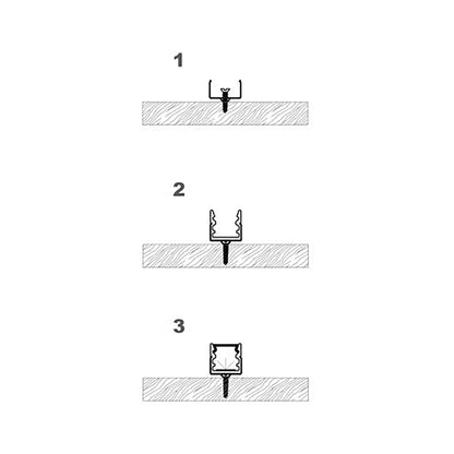  Surface Mounted LED Aluminium Profile 10x10mm (196-M1010)