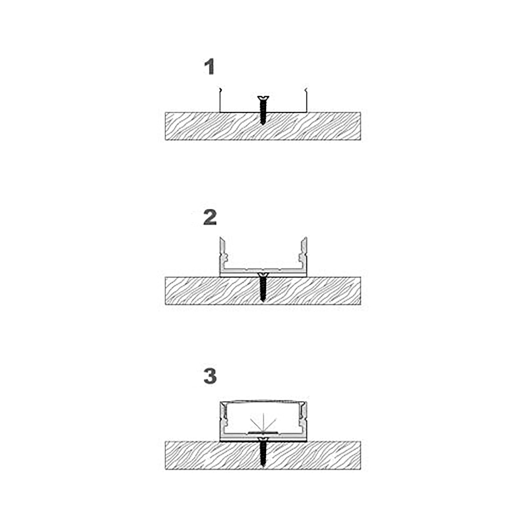  Surface Mounted LED Aluminium Profile 20x10mm (210-M2010)