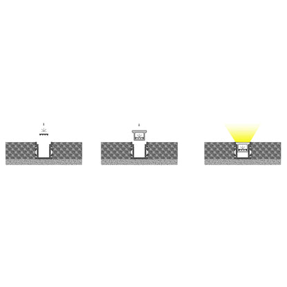  Waterproof Inground LED Aluminium Profile 30.5x30mm (417)