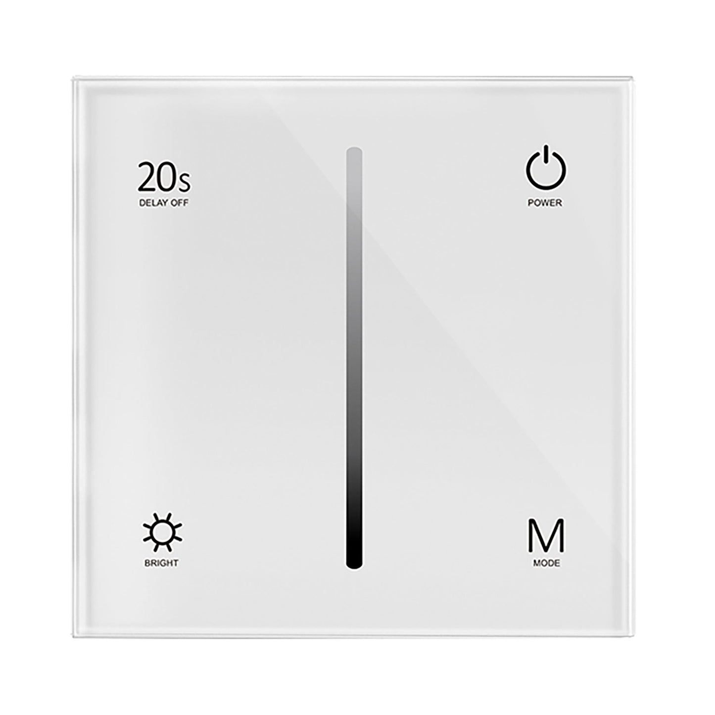  LED 1 Zone 0-10V Dimmer Switch Wall Touch Panel 2.4GHz RF AC100-240V T18