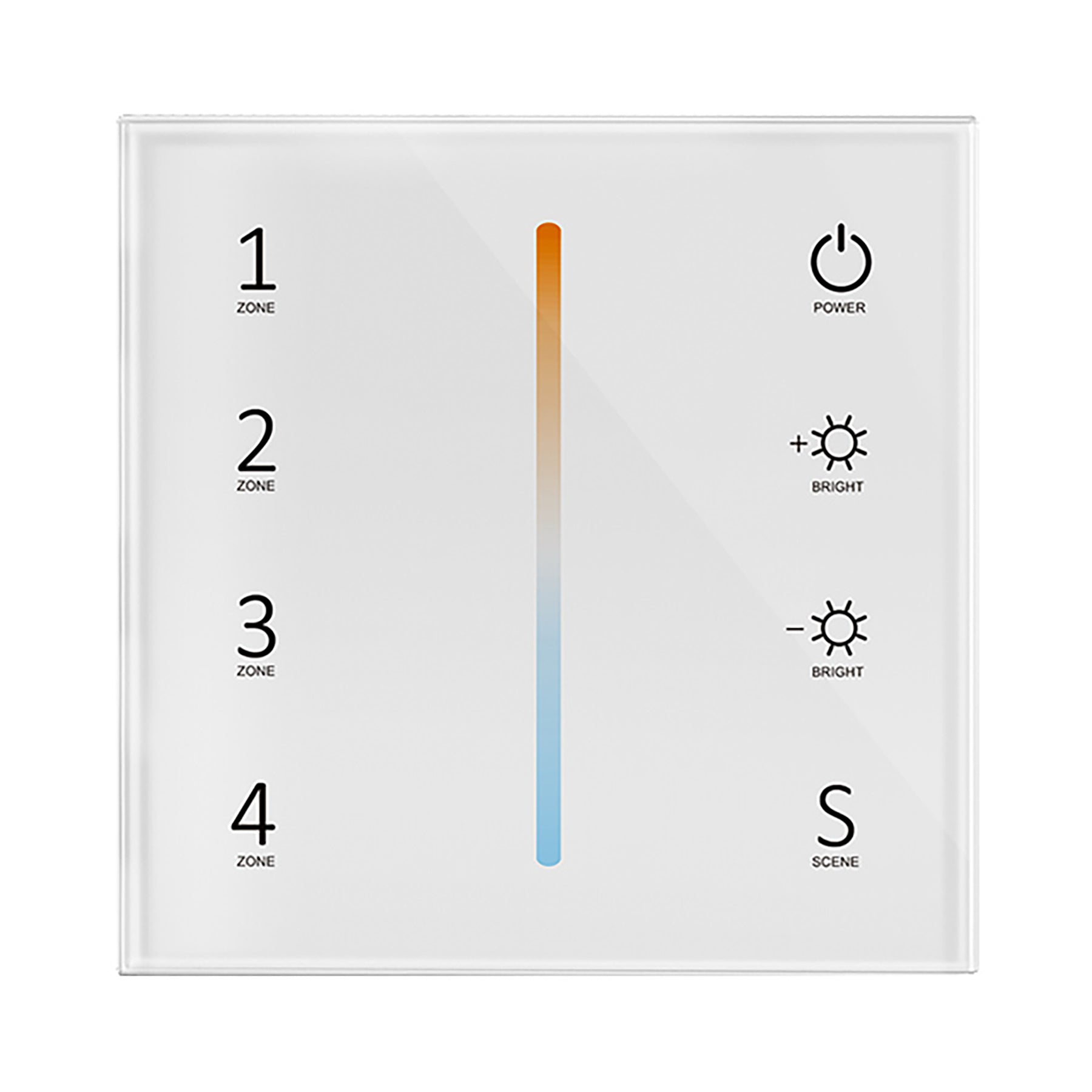  4 Zone CCT Touch Panel Remote Control 2.4GHz RF 2*AAA Battery T22