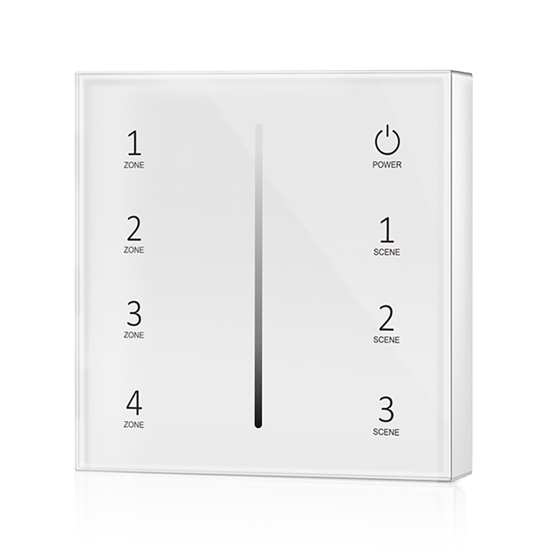  4 Zone Dimming Touch Panel Remote Control 2.4GHz RF 2*AAA Battery T21