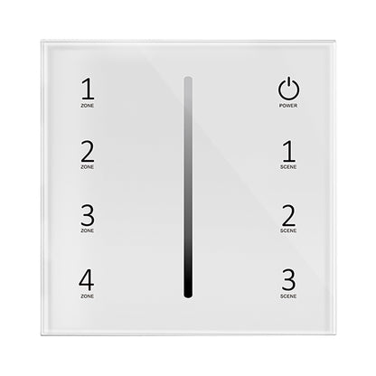  LED 4 Zone 0-10V Dimmer Switch Wall Touch Panel 2.4GHz RF AC100-240V T18-1