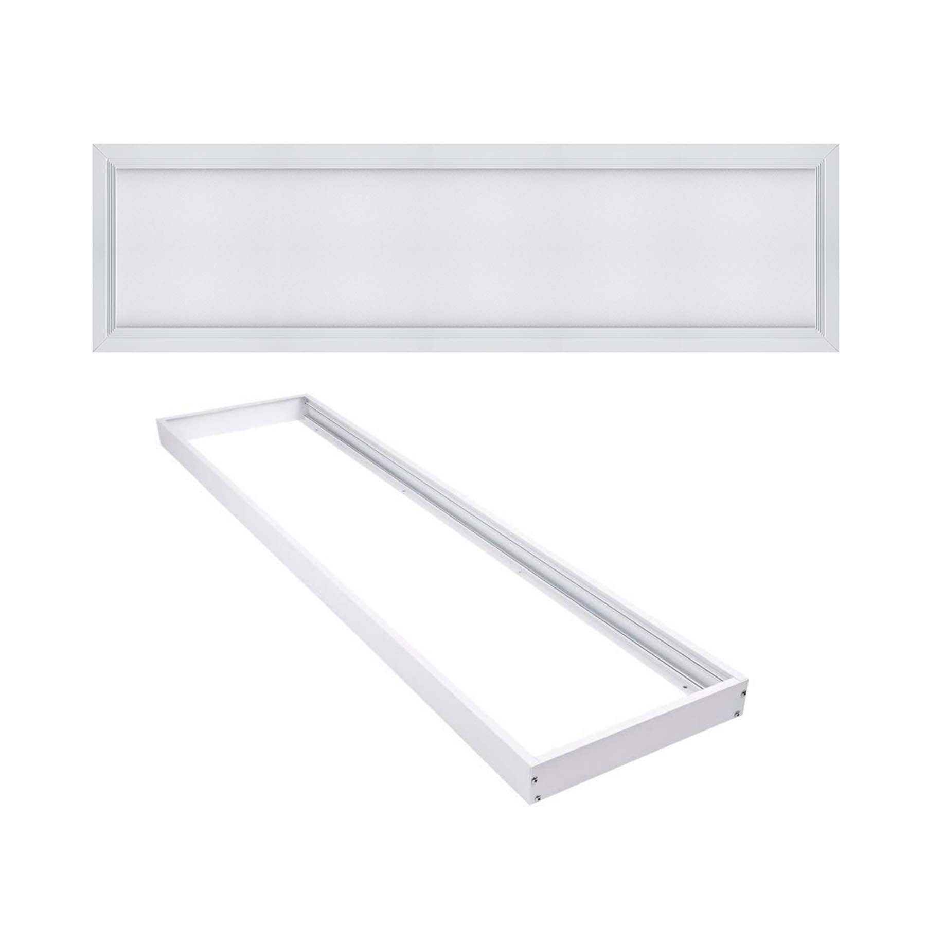  LED UGR Panel Light Surface Mounted 1200x300mm 42W 3CCT White Frame