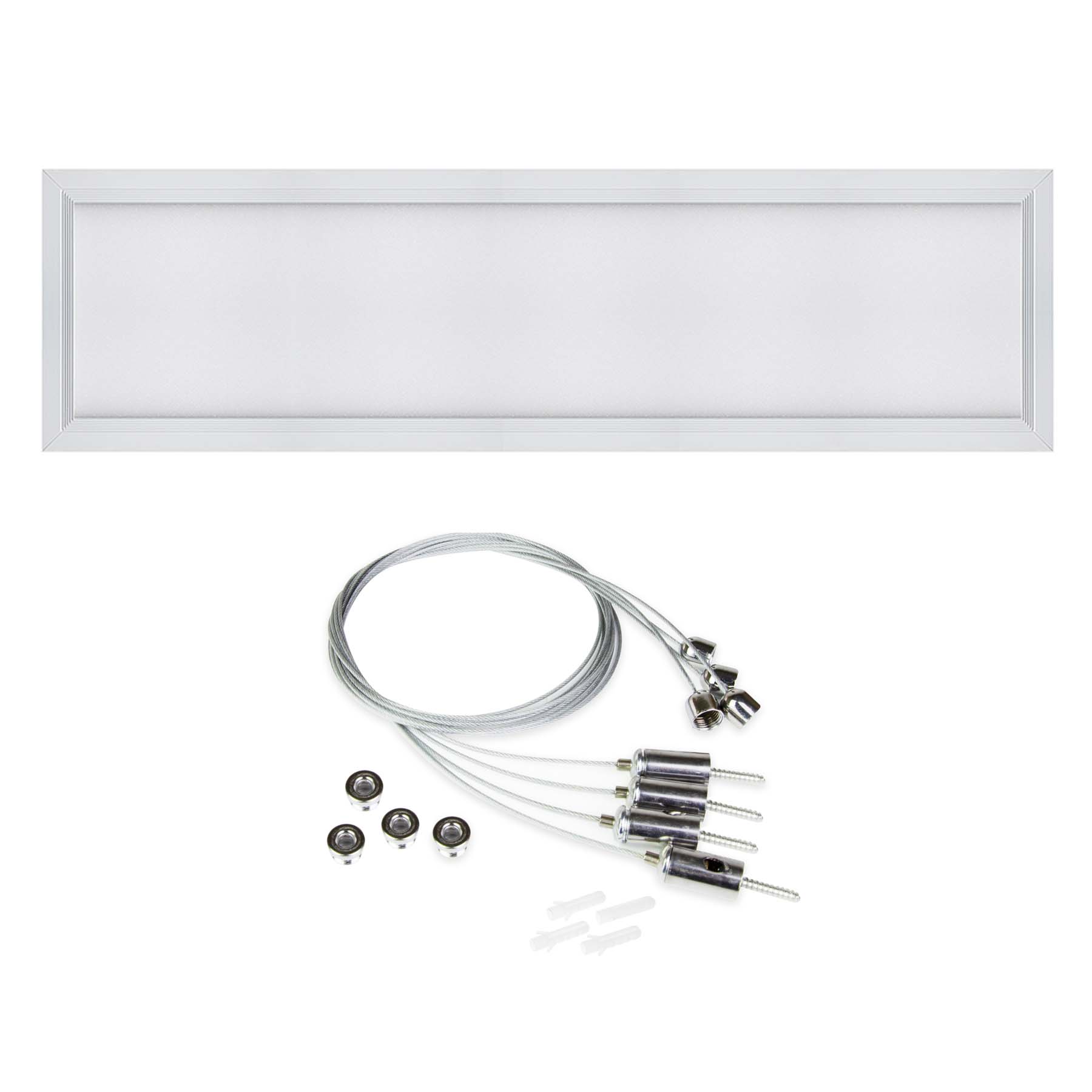  LED UGR Panel Light Suspended 1195x295mm 42W 3CCT White Frame