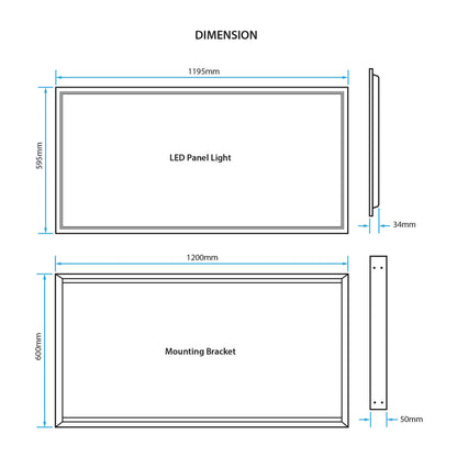  LED UGR Panel Light 595x1195mm 84W 3CCT White Frame