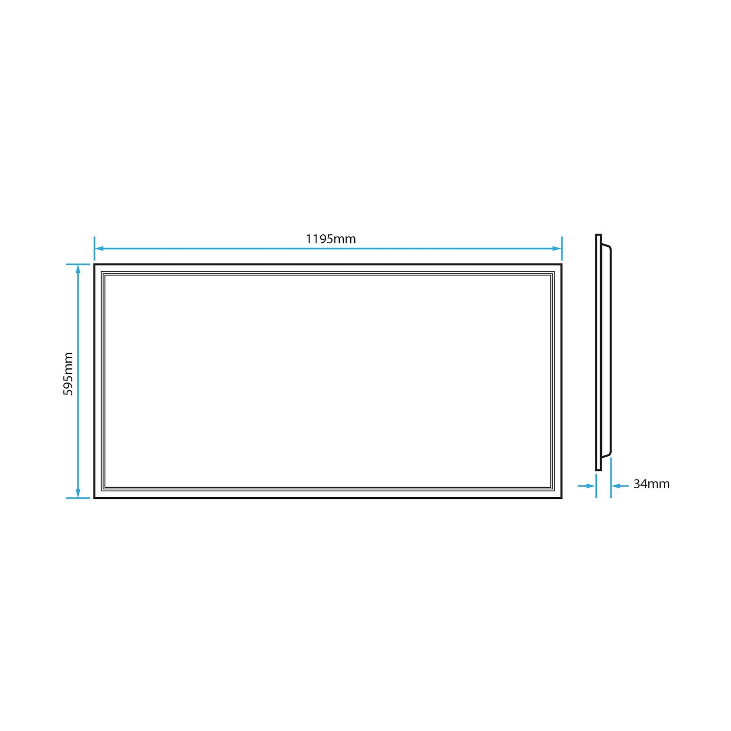  LED UGR Panel Light Suspended 595x1195mm 84W 3CCT White Frame