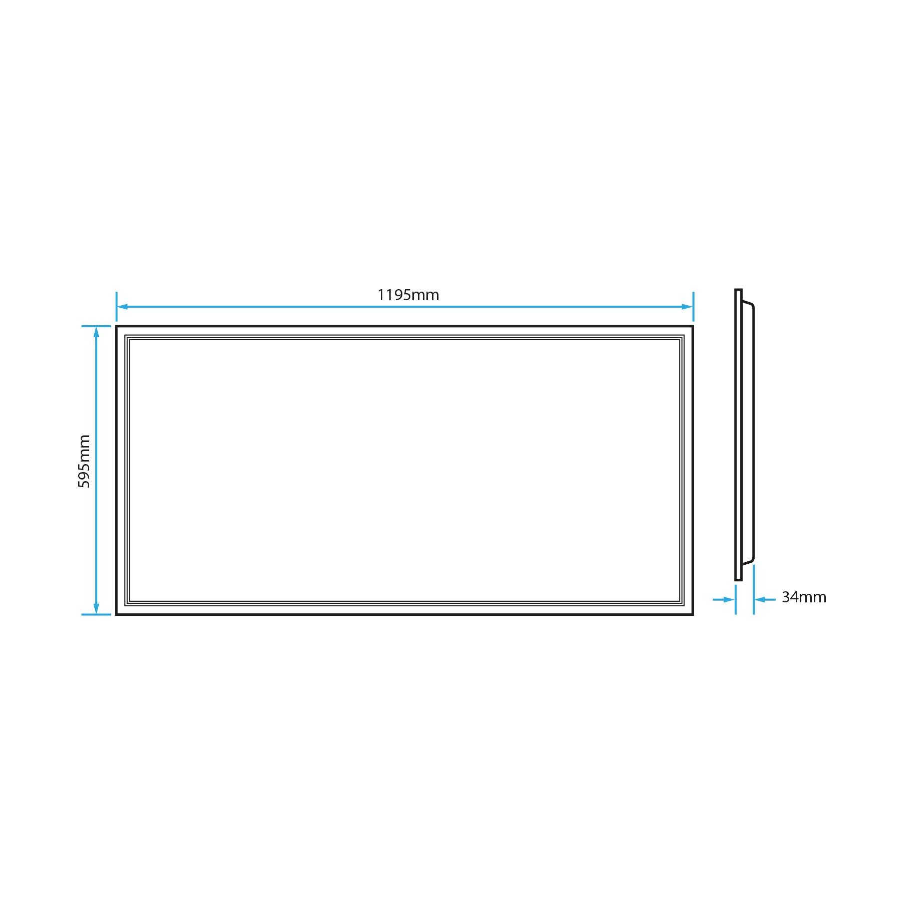  LED UGR Panel Light Suspended 595x1195mm 84W 3CCT White Frame