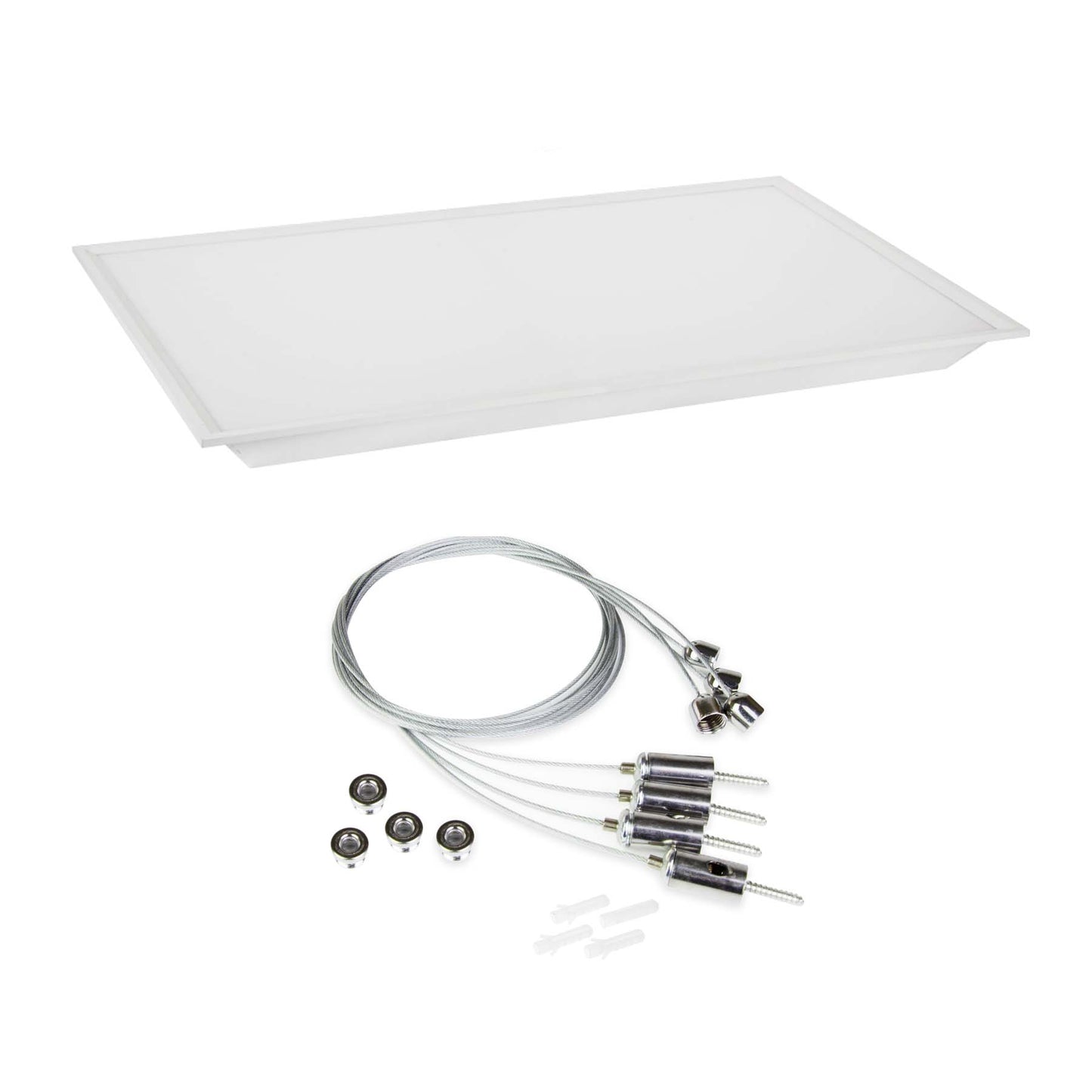  LED UGR Panel Light Suspended 595x1195mm 84W 3CCT White Frame