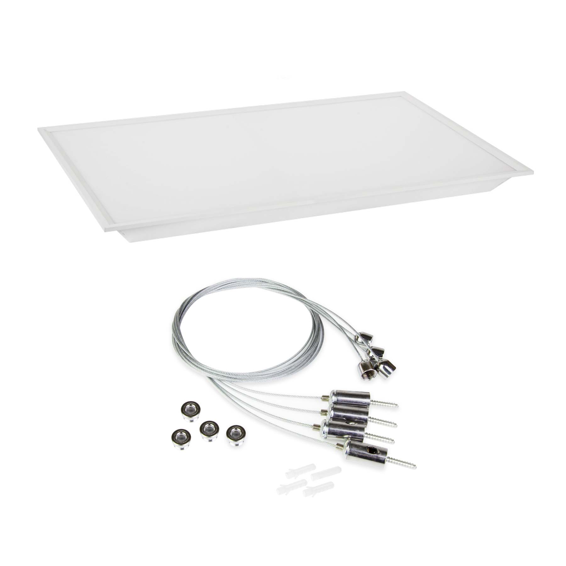  LED Backlit Panel Light Suspended 595x1195mm 84W White Frame