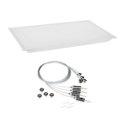  LED Backlit Panel Light Suspended 595x1195mm 84W White Frame
