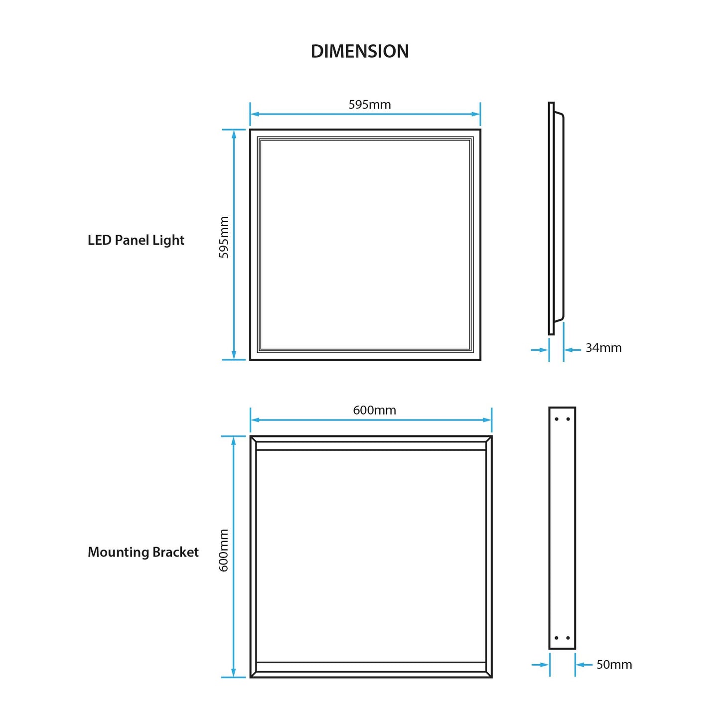  LED Sky Panel Light 595x595mm 42W 3CCT