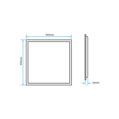 LED Backlit Panel Light Suspended 595x595mm 42W White Frame
