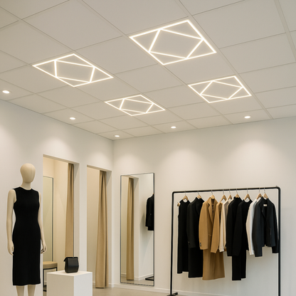  LED Diamond Lattice Panel Frame Border Edge Light 591x591mm 60W