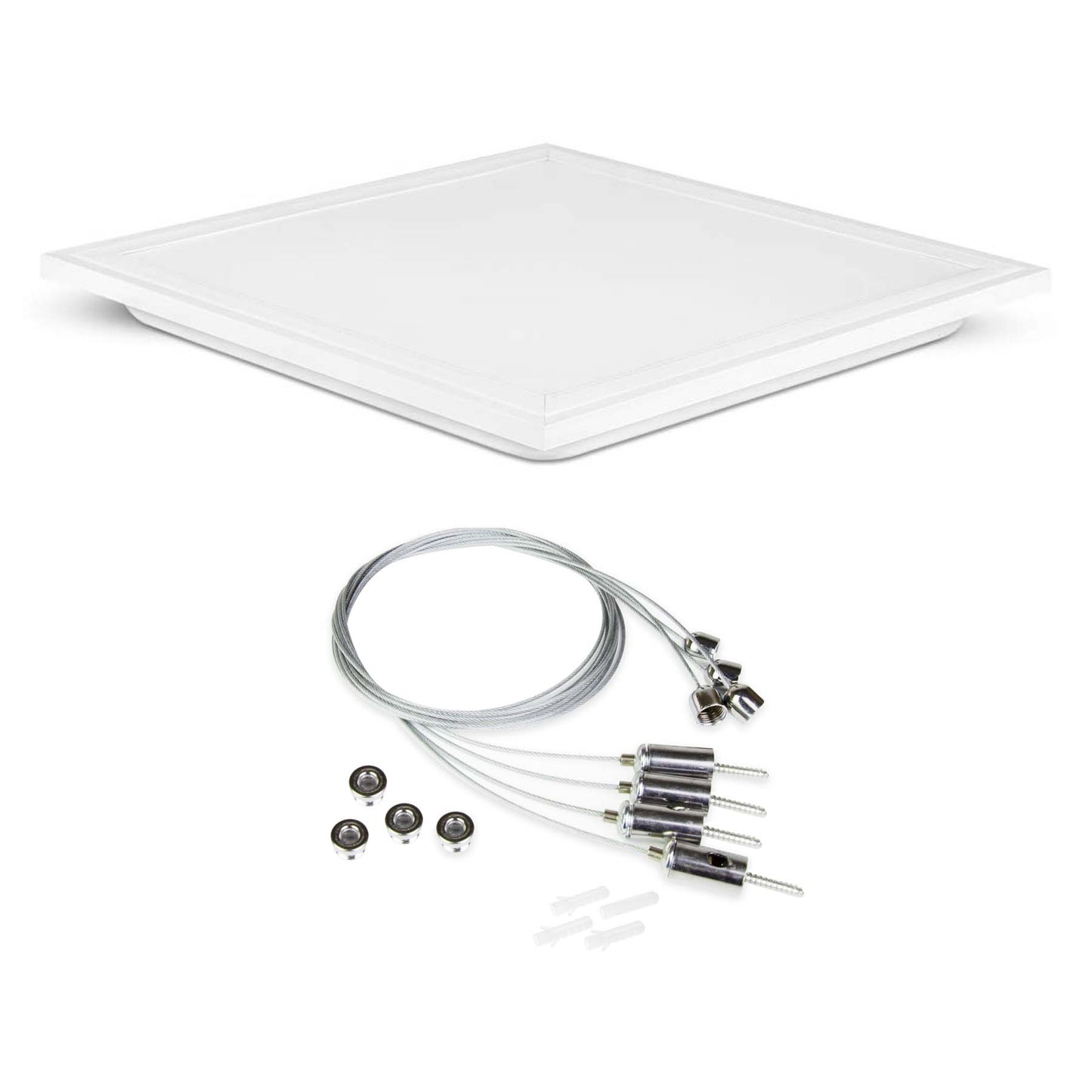  LED UGR Panel Light Suspended 595x595mm 42W 3CCT White Frame