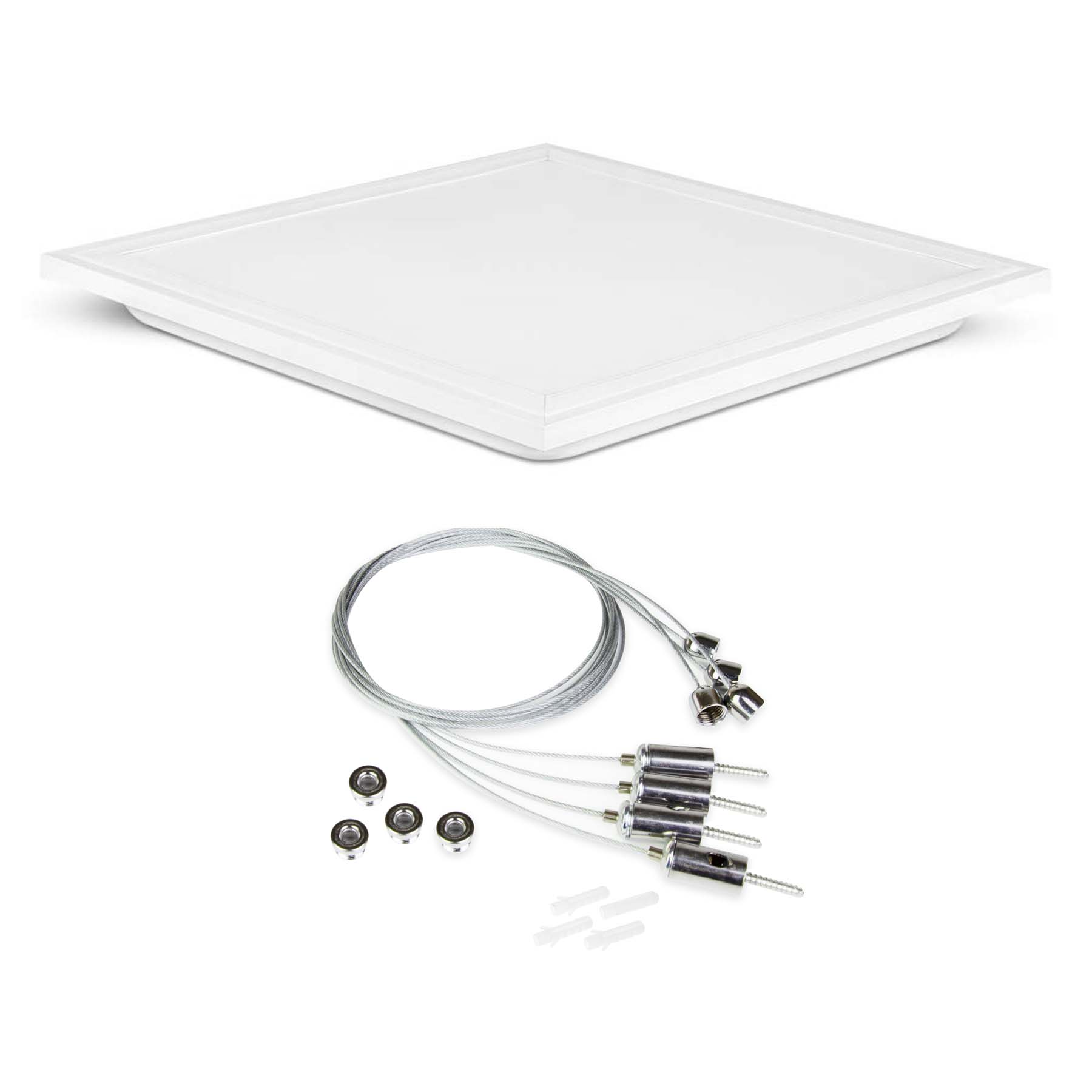  LED UGR Panel Light Suspended 595x595mm 42W 3CCT White Frame