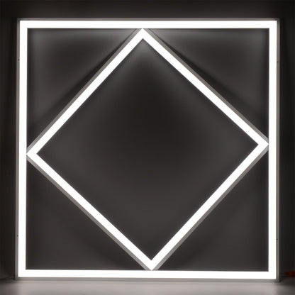  LED Diamond Lattice Panel Frame Border Edge Light 591x591mm 60W