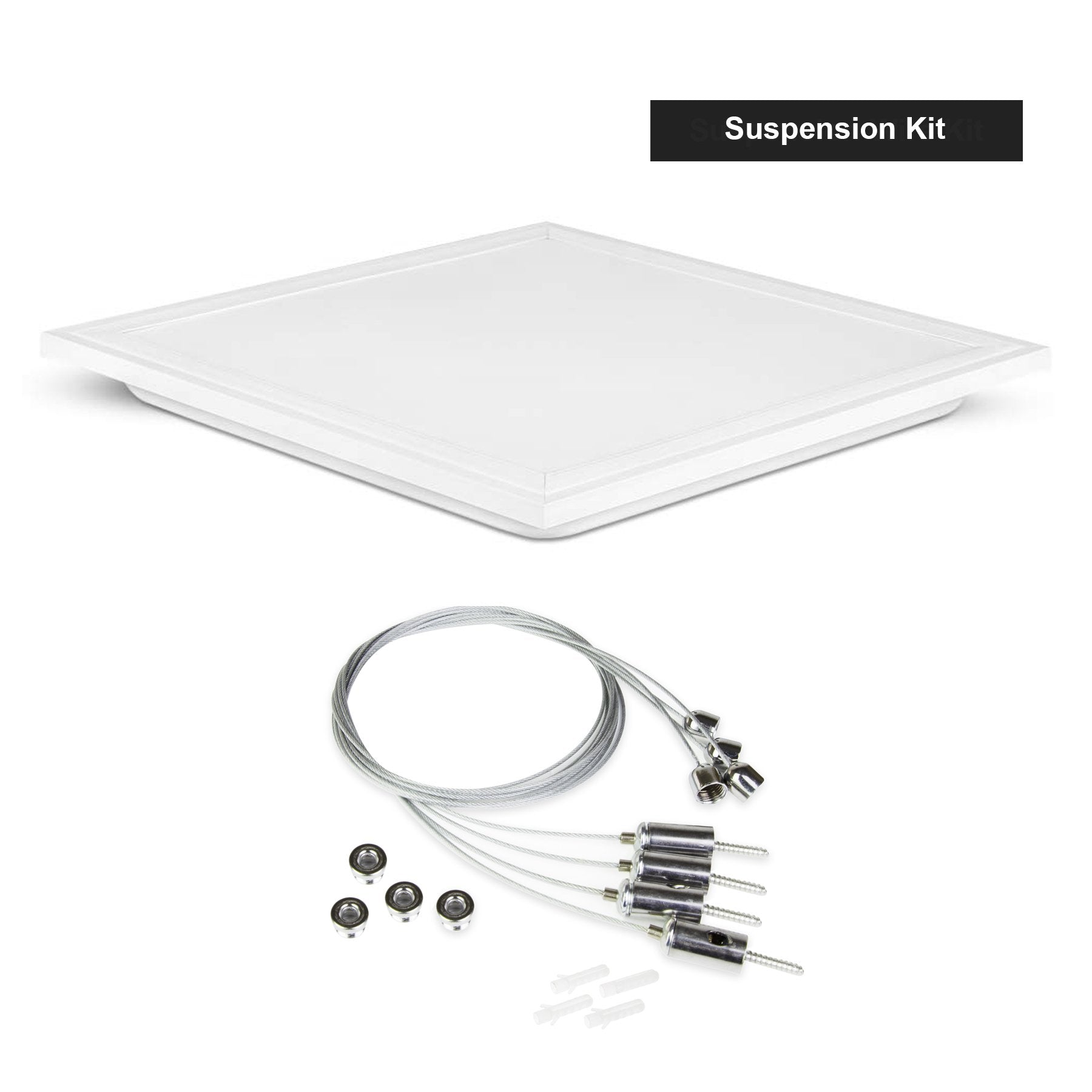  LED Backlit Panel Light 595x595mm 42W White Frame