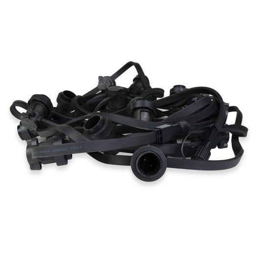  10M 21 B22 Sockets Heavy Duty Outdoor Festoon Light Cable Bulb Spacing 50cm