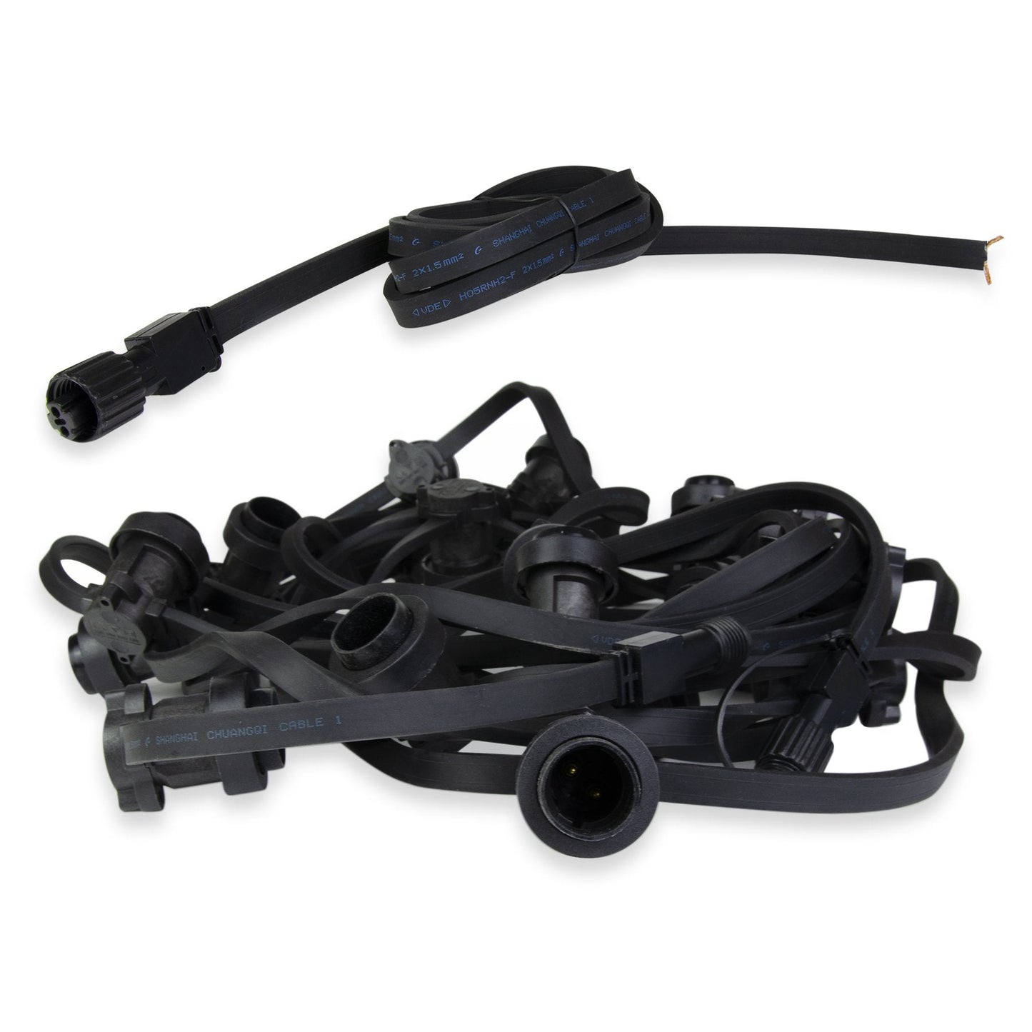 10M 21 B22 Sockets Heavy Duty Outdoor Festoon Light Cable Bulb Spacing 50cm