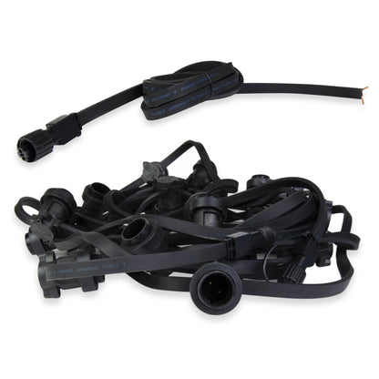  10M 21 B22 Sockets Heavy Duty Outdoor Festoon Light Cable Bulb Spacing 50cm