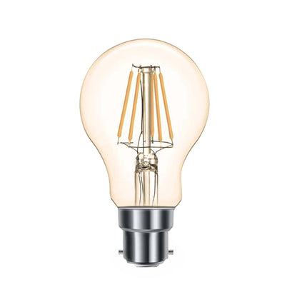  A60 Vintage Style Dimmable B22 8W LED Filament Globe GLS Light Bulb