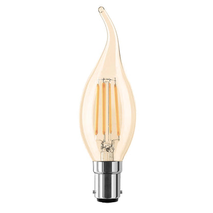  C35 Vintage Style Dimmable B15 4W LED Filament Flame Tip Candle Light Bulb