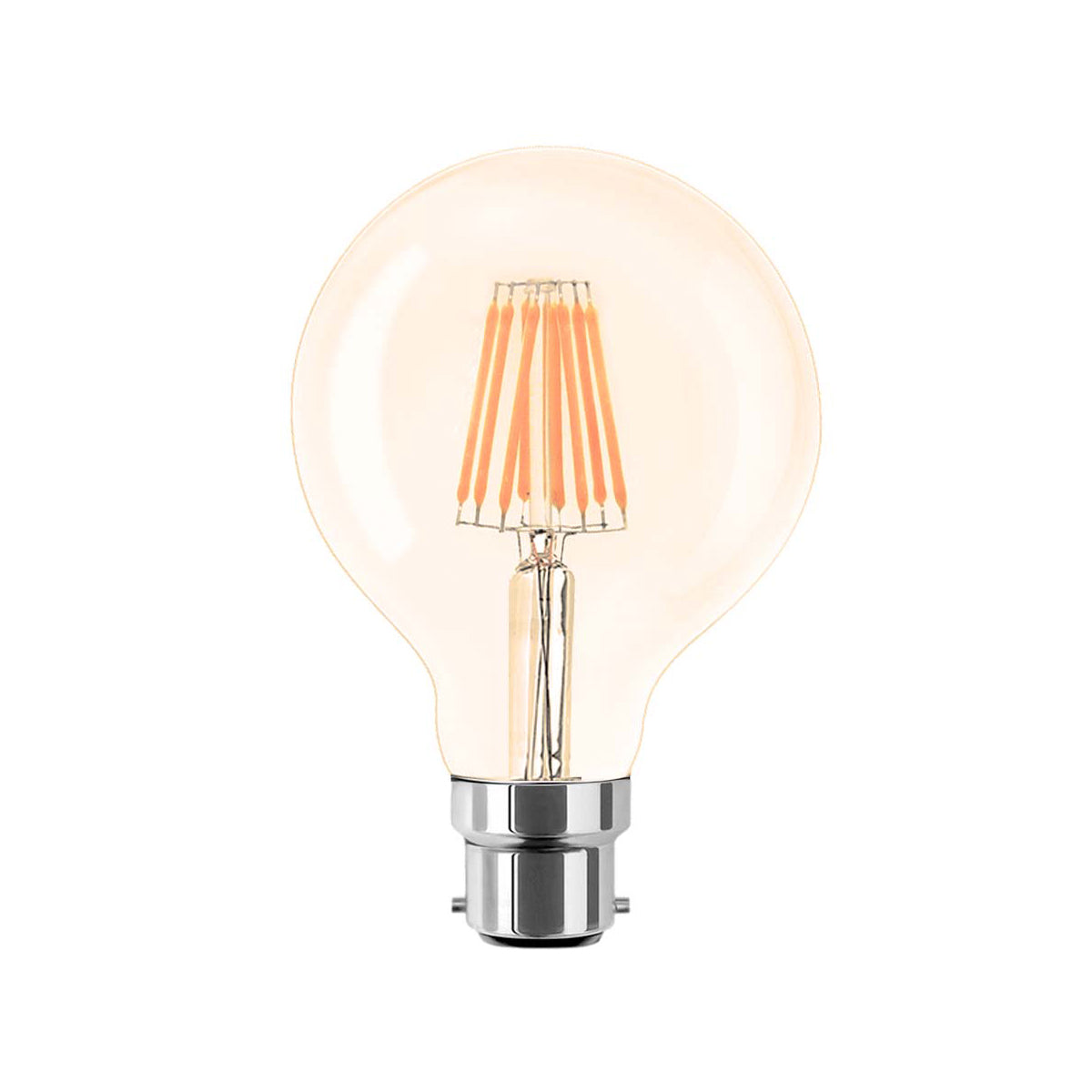 G80 Vintage Style Dimmable B22 8W LED Filament Globe Light Bulb