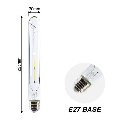  T30-225 Vintage Style Dimmable E27 4W LED Filament Tubular Light Bulb
