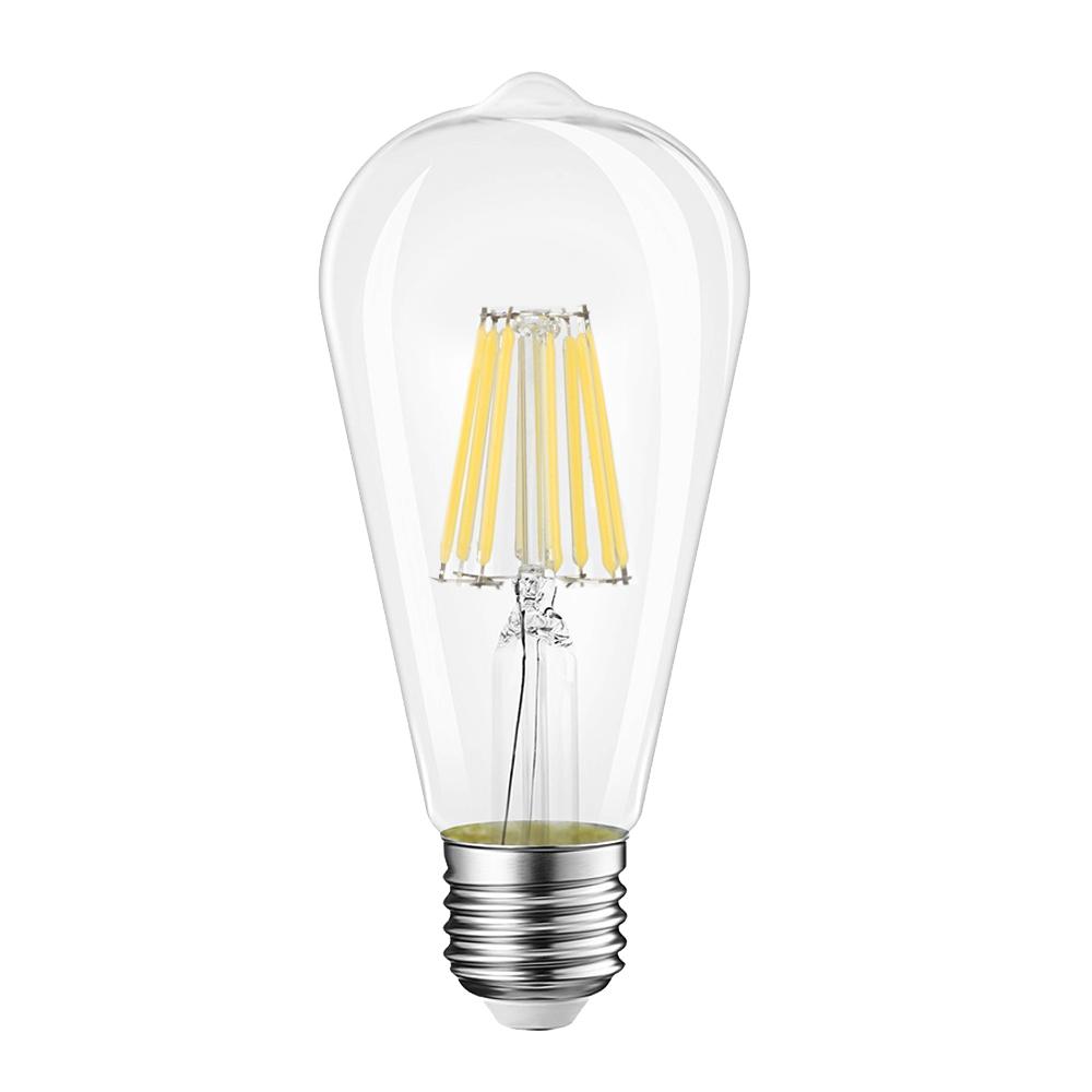  ST64 Vintage Style Dimmable E27 8W LED Filament Pear Light Bulb