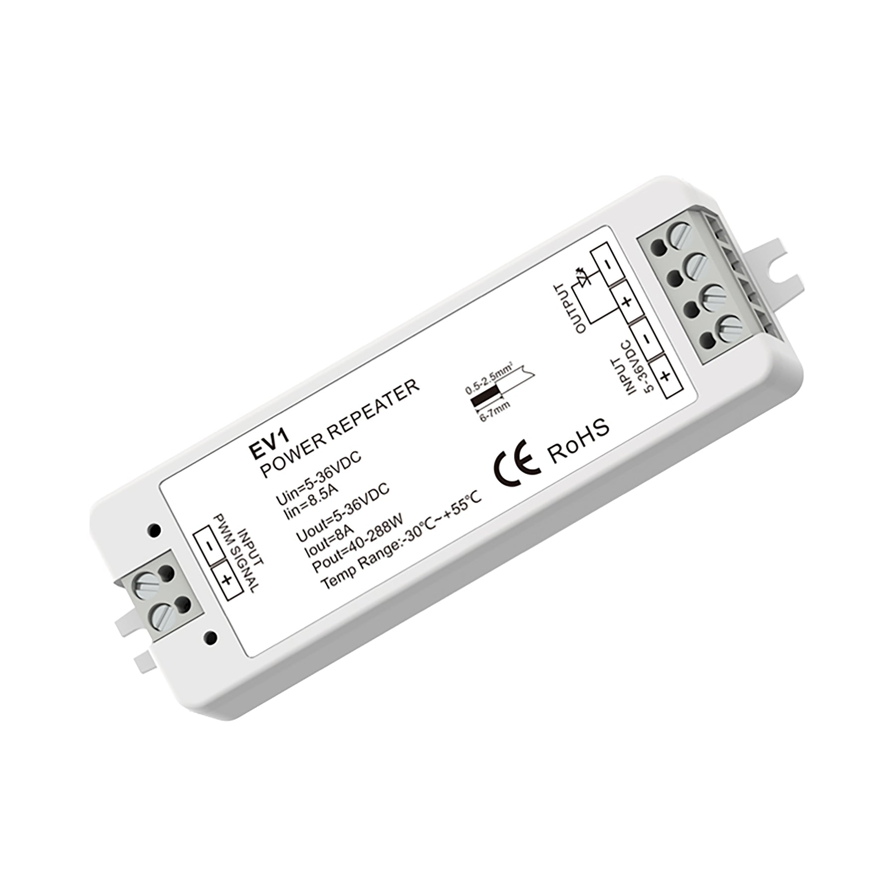  1CH*8A 5-36V Single Colour Dimming Power Repeater EV1