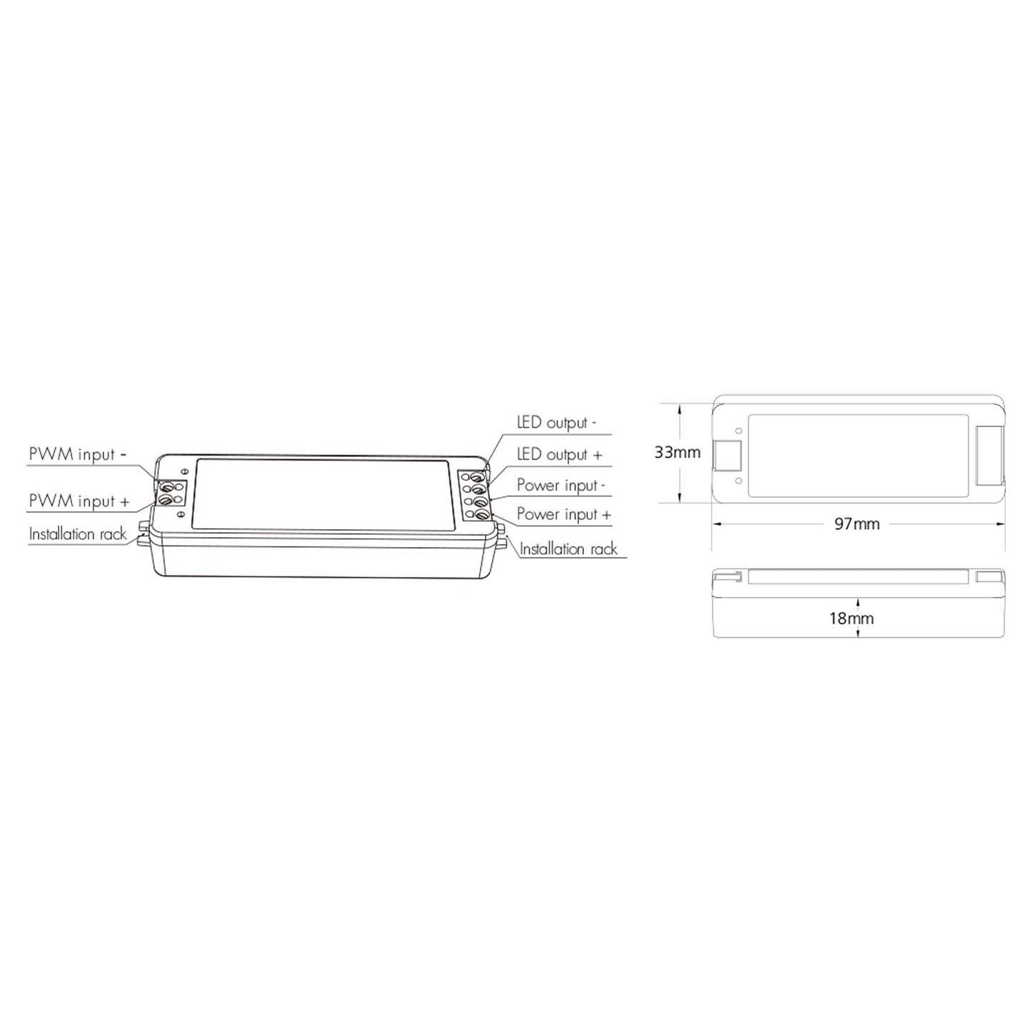  1CH*8A 5-36V Single Colour Dimming Power Repeater EV1