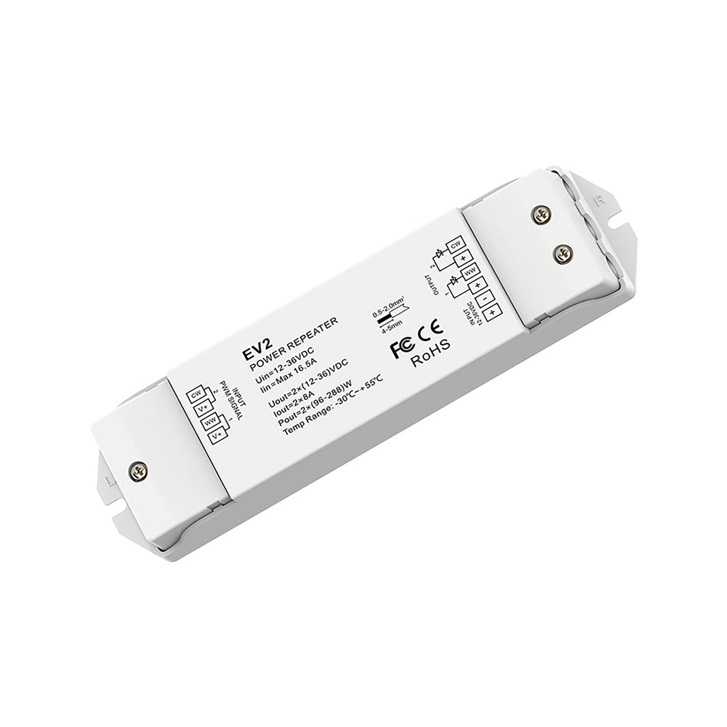  2CH*8A 12-36V Dimming/CCT Power Repeater EV2
