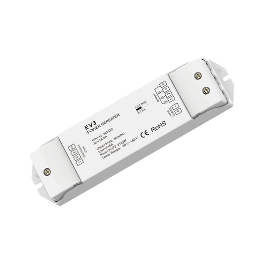  3CH*6A 12-36V Dimming/RGB Power Repeater EV3