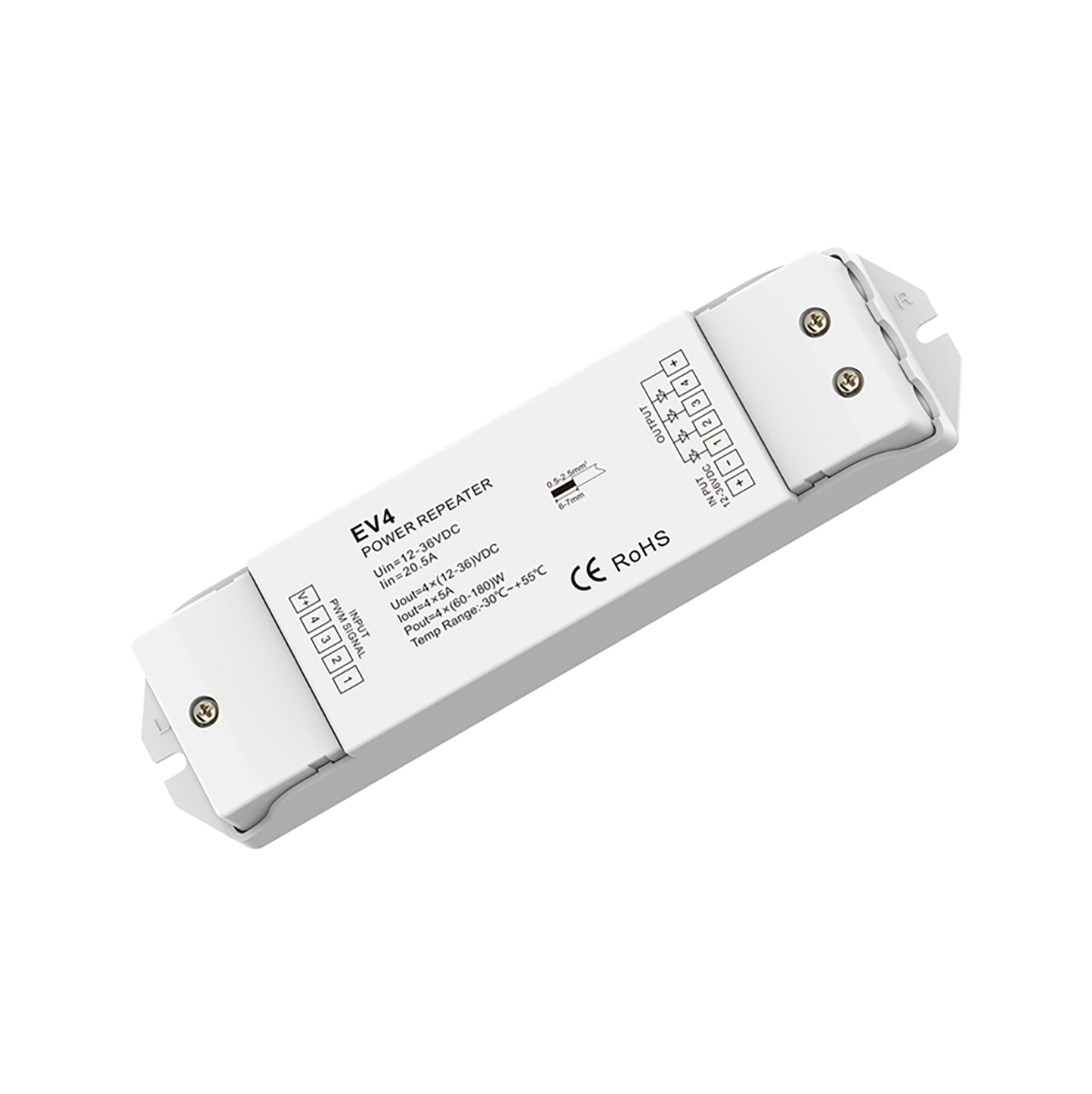  4CH*5A 12-36V Dimming/CCT/RGB/RGBW Power Repeater EV4