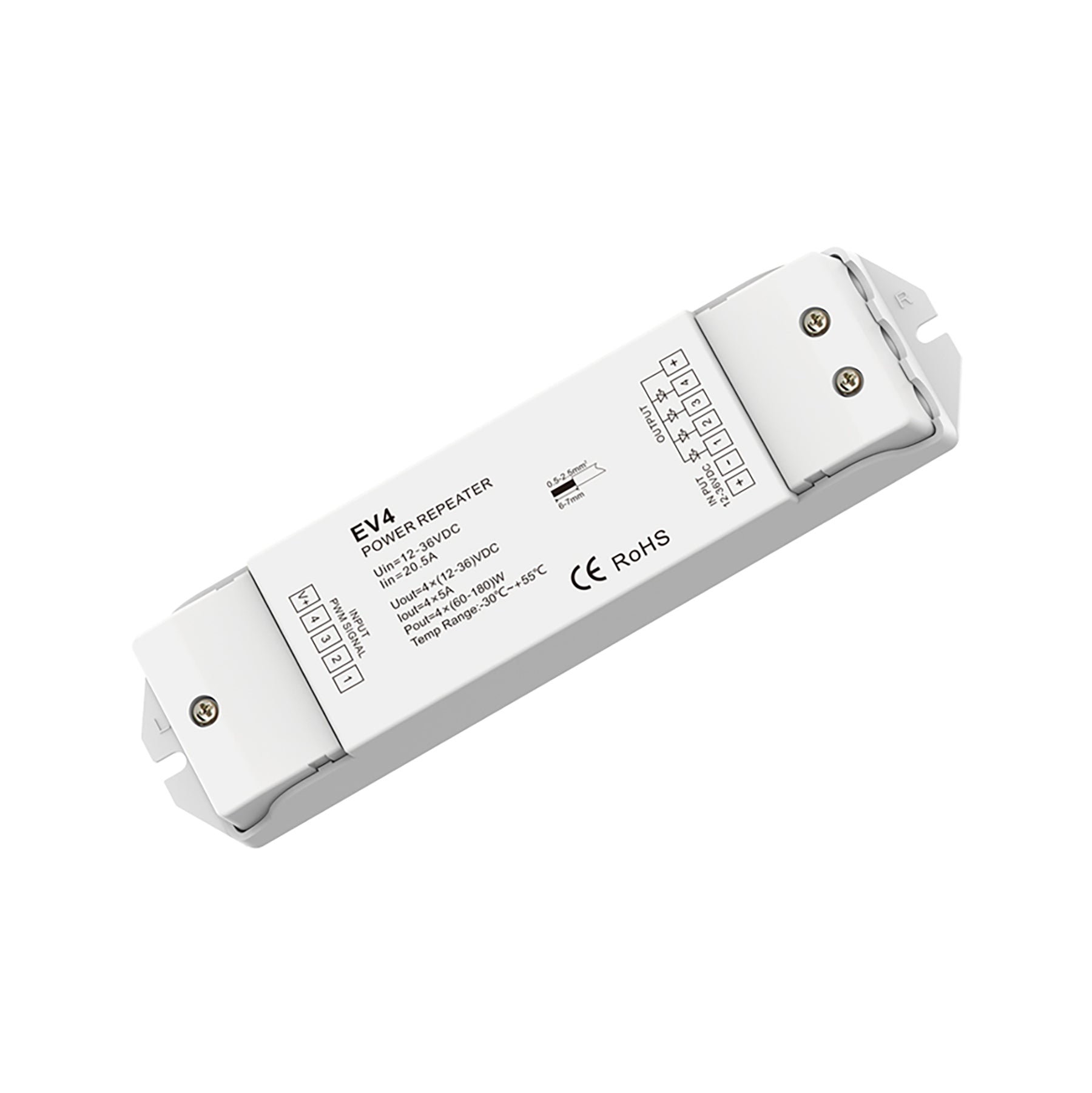  4CH*5A 12-36V Dimming/CCT/RGB/RGBW Power Repeater EV4