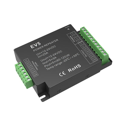  5CH*5A 12-24V RGB+CCT Power Repeater EV5
