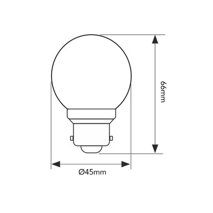  3W B22 Bayonet Festoon LED Coloured Bulb Orange
