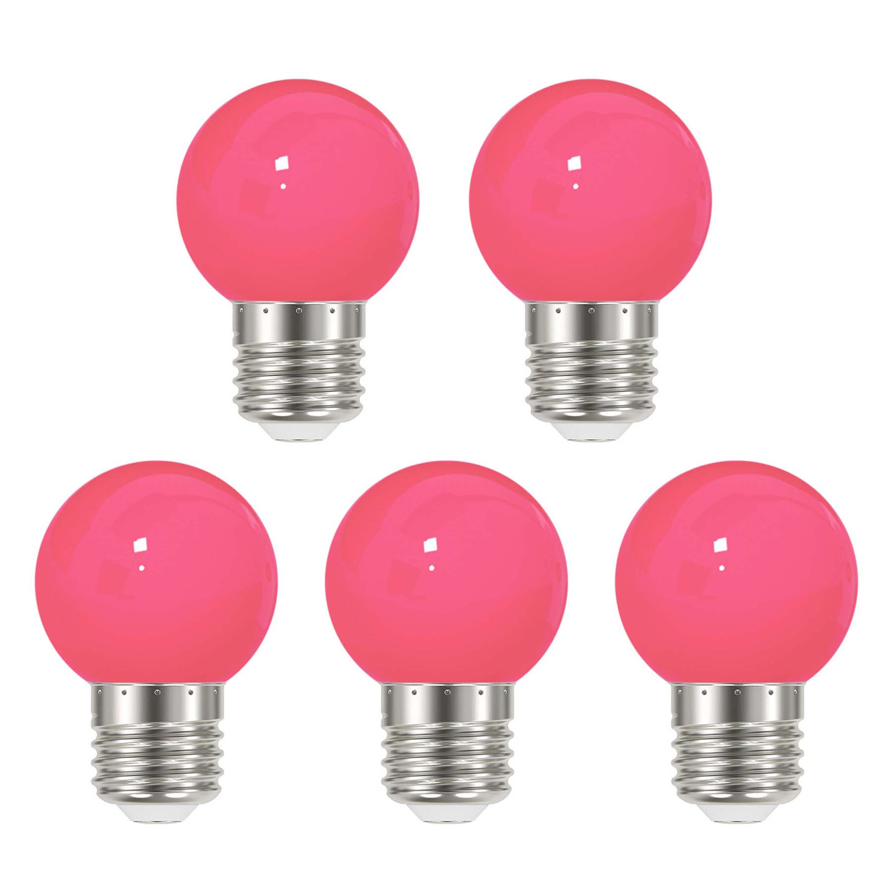  3W E27 Edison Screw Festoon LED Coloured Bulb Pink